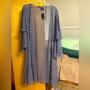 Free Press Black and White Checkered Kimono (Nordstrom)